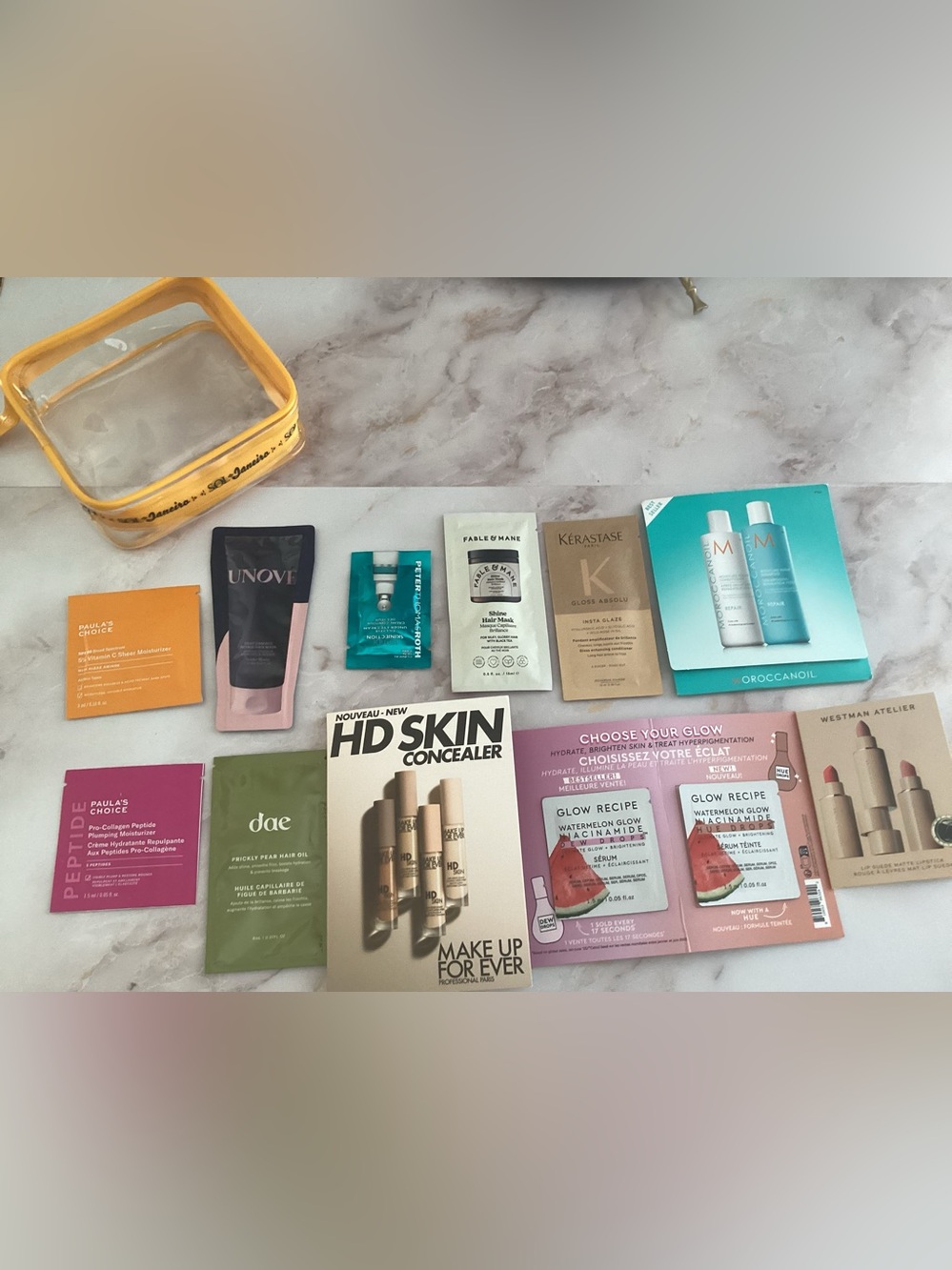 11 piece  skin, hair ,make up high end bundle with sol janeiro bag